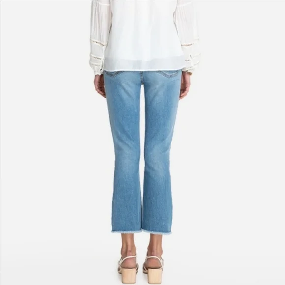 Johnny Was Samira Eyelet Cropped Baby Boot Mid Rise Jeans Embroidered Size 29 - Picture 4 of 16